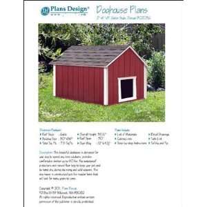 Gable Roof Style Dog House / Doghouse Project Plans, Pet Size up to 50 
