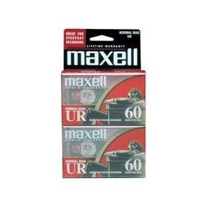  Maxell Normal Bias Audiocassette   60 Minutes 2 Pack 