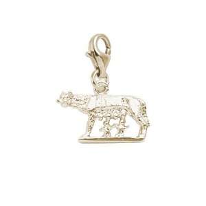 Rembrandt Charms Romulus and Remus Charm with Lobster Clasp, Gold 