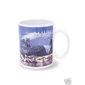    Hawaiian Coffee Mugs 4 Pack Lahaina Harbor