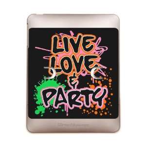  iPad 5 in 1 Case Metal Bronze Live Love and Party (80s 