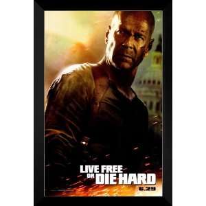  Live Free or Die Hard FRAMED 27x40 Movie Poster