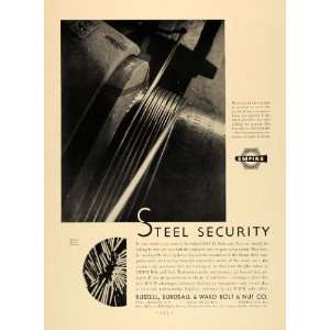  1931 Ad R B W Steel Bolt Nut Margaret Bourke White 