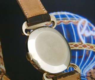 Mens Vintage Antique Solid 14k Gold Ribbon Lugs Longines Watch w/Box 