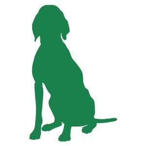    Hound Dog GREEN Vinyl window decal sticker