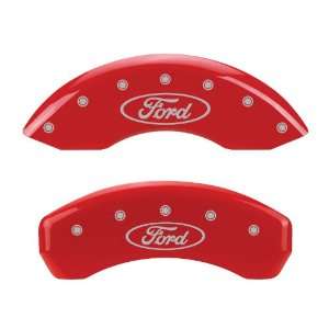  MGP Caliper Covers   Ford F150 2009   Ford Licensed   Red 