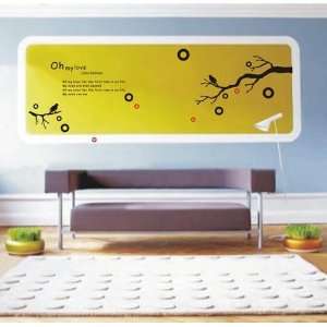     Easy instant decoration wall sticker  oh my love