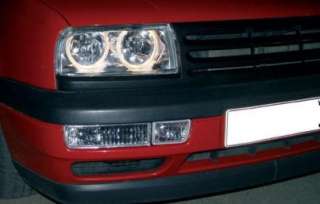 Angel Eyes Headlights Vw Jetta Mk Vento Black