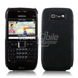  Nokia E71 / E71x (AT&T)   Black Leather Back Shell Case 