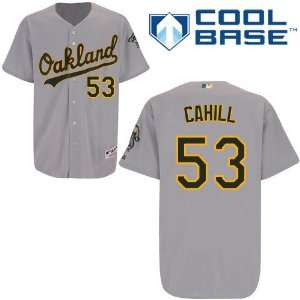  Trevor Cahill Oakland Athletics Authentic Road Cool Base 