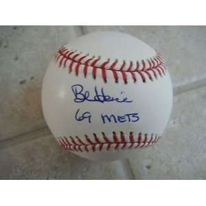Bob Heise Autographed Baseball   69 Official Ml W coa  