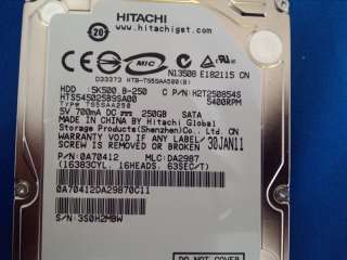 Hitachi 250GB 5400RPM BRAND NEW 2.5 Laptop Notebook Hard Drive 