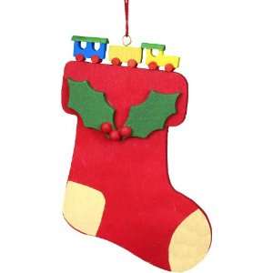  Ulbricht Christmas Stocking with Train Ornament: Home 