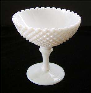 Westmoreland Milk Glass English Hobnail Compote Antique  