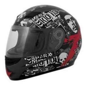  SPARX S07 REBEL SM MOTORCYCLE Full Face Helmet: Automotive