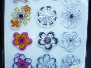 12pc Clear LAYERED Stamp Set~MINDYS FLOWERS~STAMPOLOGY  