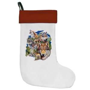  Christmas Stocking Wolf Collage 