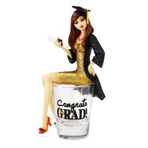 Congratulations Graduate Hiccups Shot Glass Graduation Gift with Cap 