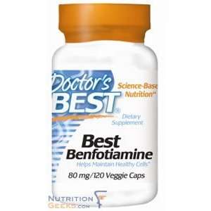  Doctors Best Best Benfotiamine 80mg, 120 Vegicap Health 