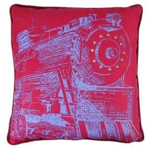  Engine Express Train Decorative Pillow 14in. Square for 