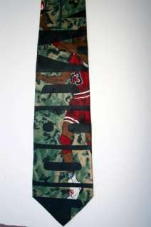 Michael Jordan Navy and Green Bugatachi Uomo Silk Mens Necktie  