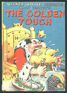 Walt Disneys GOLDEN TOUCH 1937 Book HC/DJ King Midas  