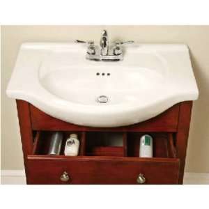  C22W1 Capri 22L Single Hole Vanity Top Sink in Whit