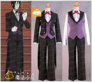 Black Butler 2 Kuroshitsuji Sebastian Michaelis Cosplay Costume Deluxe