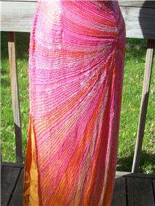 MIA BELLA Silk Beaded Formal Gown Dress, 9 / 10  