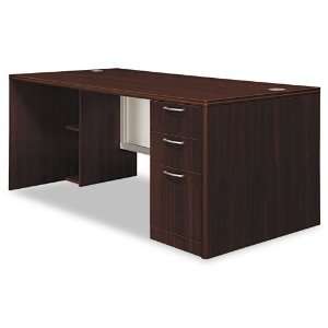  HON : Attune Right Pedestal Desk, Frosted Modesty Panel 