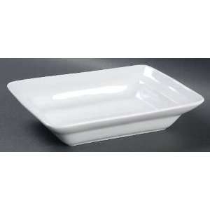  Home Basic White Rectangular Dish, Fine China Dinnerware 