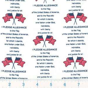   45 Wide Pledge Allegiance Fabric By The Yard Arts, Crafts & Sewing
