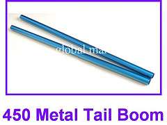 BLUE 6x Compatible T rex 450 Metal Tail Boom 347mm US  