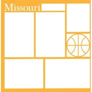  Basketball Missouri 12 x 12 Overlay Laser Die Cut Sports 