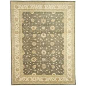    104 x 135 Green Hand Knotted Wool Ziegler Rug: Home & Kitchen
