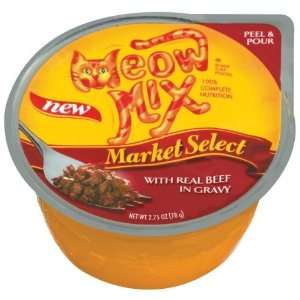  Meow Mix Market Select 2.75 oz. Real Beef in Gravy Pet 