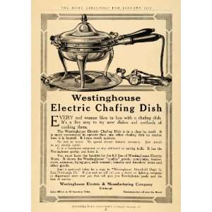  1912 Ad Westinghouse Electric Chafing Dish Cooking 