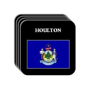  US State Flag   HOULTON, Maine (ME) Set of 4 Mini Mousepad 