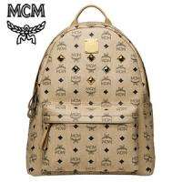 MCM Backpack STARK VISETOS Ivory Beige NWT Medium Authentic  