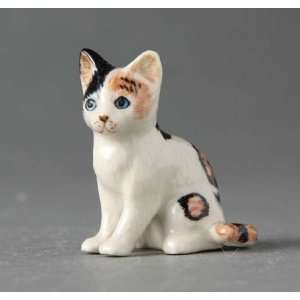  Miniature Porcelain Animals Calico Sitting #401