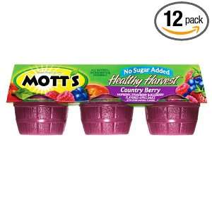 Motts Sauce Country Berry (3.9 Ounce Cups), 6 Count Packages (Pack of 