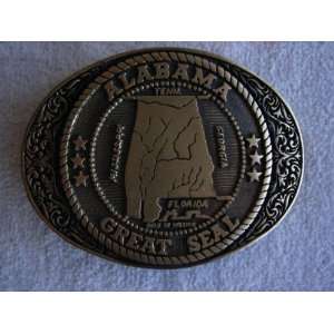  Alabama Great Seal Solid Brass Belt Buckle   First Edition 