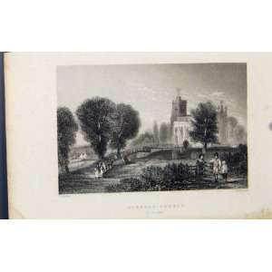  Curch Middlesex C1849 Antique Old Print England