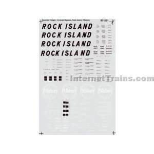  Microscale HO Scale Covered Hopper Decal Set   Rock Island 