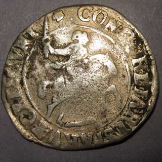 1691 Dutch Colonial New York Silver Rider Schilling Overijssel Mint 