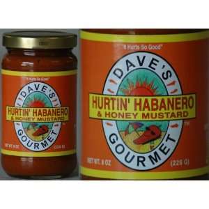 Daves Hurtin Habanero & Honey Mustard, 8oz.  Grocery 