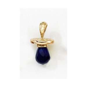   Gold September Birthstone Simulated Sapphire Hushabye Pendant Jewelry