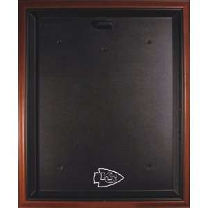 Brown Framed Chiefs Logo Jersey Display Case:  Sports 