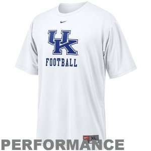  Nike Kentucky Wildcats White Football Graphic Dri FIT 