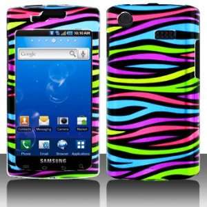 Premium   Samsung i897/Captivate Rainbow Zebra Cover   Faceplate 